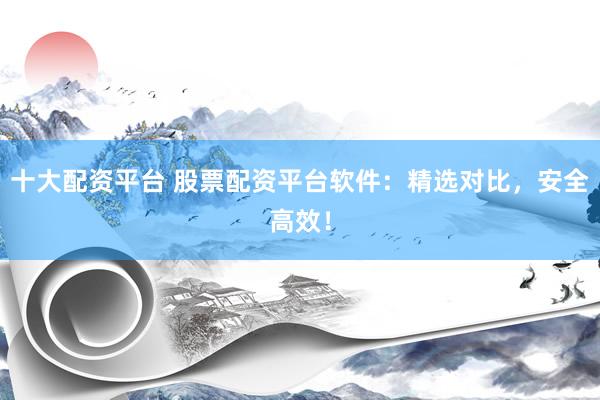 十大配资平台 股票配资平台软件：精选对比，安全高效！