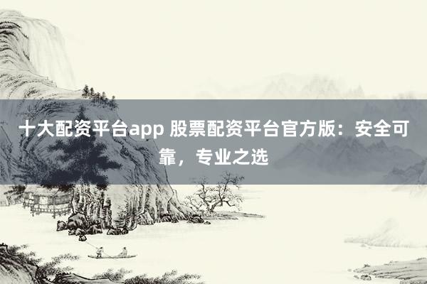 十大配资平台app 股票配资平台官方版：安全可靠，专业之选